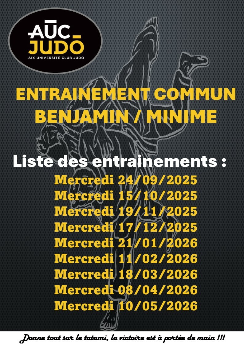 Entrainement commun pour les benjamins/minimes